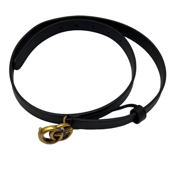 Authentic Gucci Marmount Belt
Black leather with gold hardware
Size 85/34\